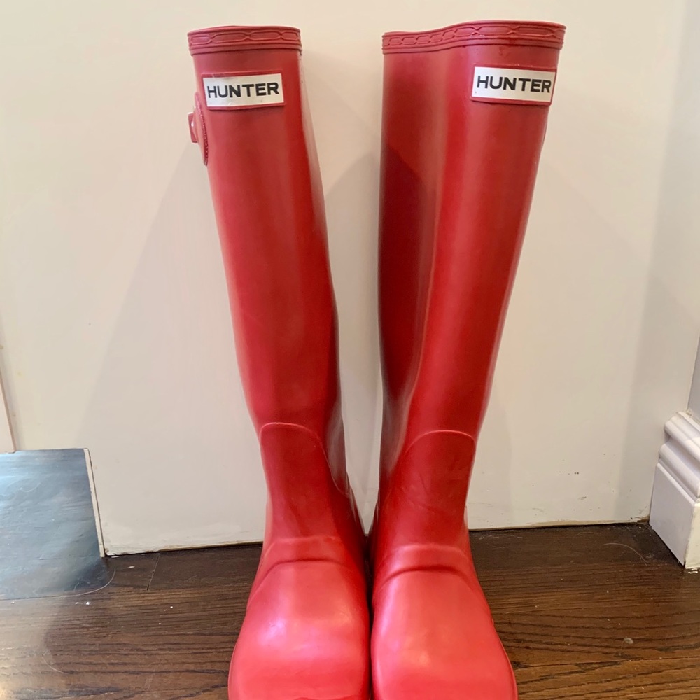 Red Hunter Tall Rain boots